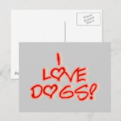 Harten I de T-shirts en de Giften van de Honden Briefkaart (Voorkant / Achterkant)