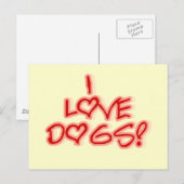 Harten I de T-shirts en de Giften van de Honden Briefkaart (Voorkant / Achterkant)