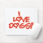Harten Ik hou van honden Tshirts en geschenken Muismat (Met muis)