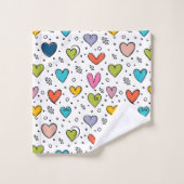 Harten Illustratie Bad Handdoek (Wasdoekje)