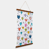 Harten Illustratie Hangend Wandkleed (Gebogen)