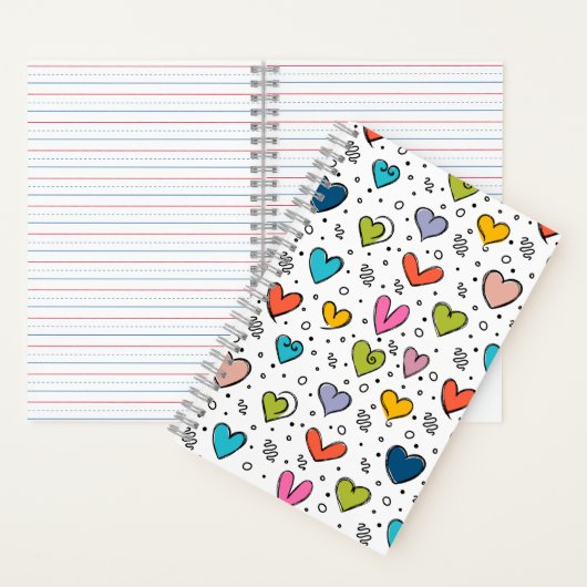 Harten Illustratie Notitieboek (Binnen)