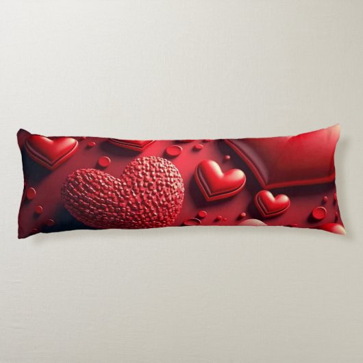 Harten in 3D Lichaamskussen (Achterkant)