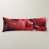 Harten in 3D Lichaamskussen (Voorkant)
