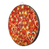 Harten in brand dartbord (Voorkant Rechts)