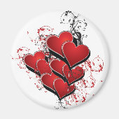 Harten in brand magneet (Voorkant)