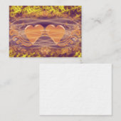 Harten in brand notitiekaartje (Voorkant / Achterkant)