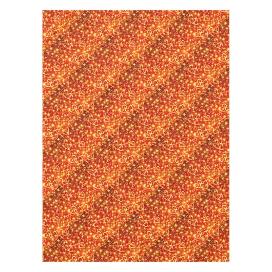 Harten in brand tafelkleed (Voorkant)