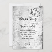 Harten in de herrepetitie van de vogelboom Dinner Kaart (Voorkant)