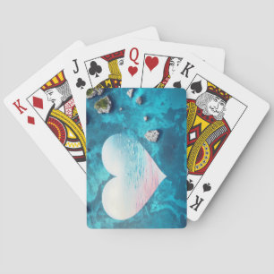 Harten in de oceaanspeelkaarten pokerkaarten
