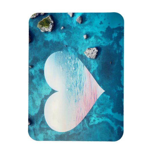 Harten in de Ocean Magnet Magneet (Verticaal)