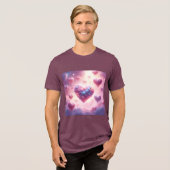 Harten In De Wolken Tri-Blend Shirt (Voorkant volledig)