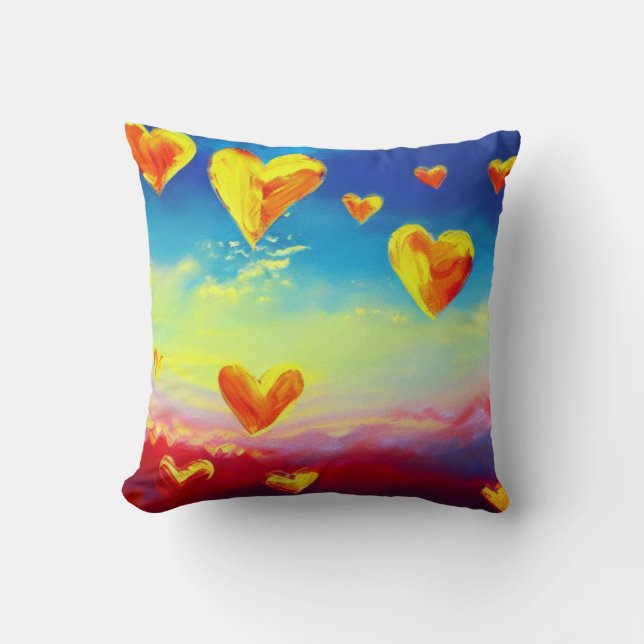 Harten in de wolkenkraam kussen (Voorkant)