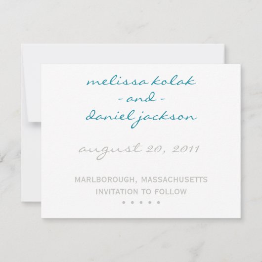 Harten in de zand "Save the Date" Save The Date (Achterkant)