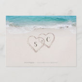 Harten in de zandstrand accommodaties informatiekaartje (Achterkant)