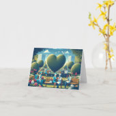 Harten in de Zorg Kaart (Gele Bloem)