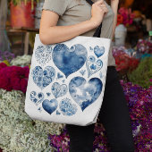 Harten in Delfts Blauw Tote Bag