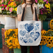 Harten in Delfts Blauw Tote Bag