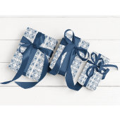 Harten in Delfts Blauw, valentijn Cadeaupapier