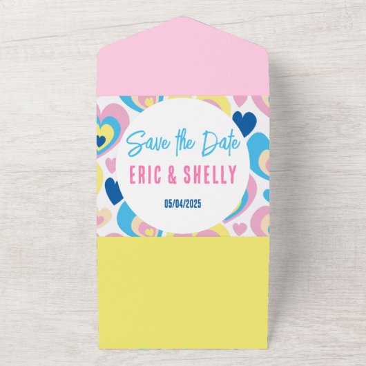 Harten in harten. all in one uitnodiging (Buitenkant)