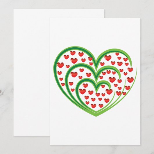 Harten in harten kaart (Voorkant / Achterkant)