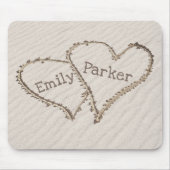 Harten in het strand muismat (Voorkant)