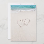 Harten in het strand save the date (Achterkant)