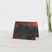 Harten in het zand bestemming strand trouwtafel bedankkaart (Achterkant)