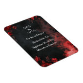 Harten in het zand bestemming strand trouwtafel magneet (Rechterzijde)