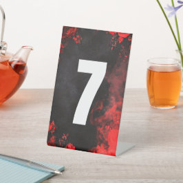 Harten in het zand bestemming strand trouwtafel reclamebord met voetstuk