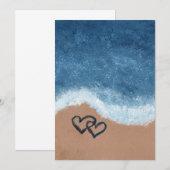 Harten in het zand kaart (Voorkant / Achterkant)