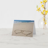 Harten in het Zand Notecard - Spatie binnen Kaart (Gele Bloem)