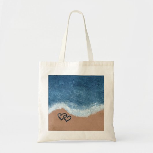Harten in het zand tote bag (Voorkant)