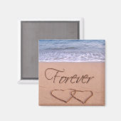 Harten in het zand voor altijd magneet (Voorkant / Achterkant)