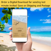 Harten in het Zand Zomer Strand Bruidsfeest  Kaart