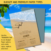 Harten in het Zand Zomer Strand Bruidsfeest  Kaart