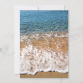 Harten in het Zand Zomer Strand Bruiloft Kaart (Achterkant)