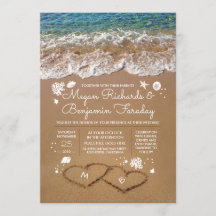 Harten in het Zand Zomer Strand Bruiloft