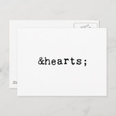 Harten in HTML Briefkaart (Voorkant / Achterkant)