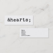 Harten in HTML Mini Visitekaartje (Voorkant / Achterkant)
