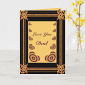 Harten in Lijst - Vaderdag Kaart (Gele Bloem)