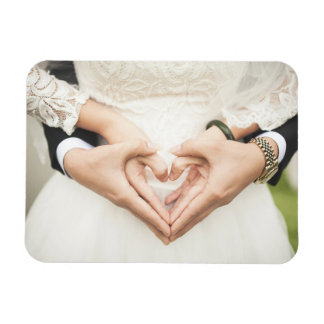 Harten in onze handen bruiloft magneet