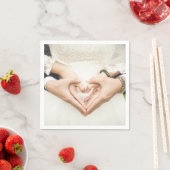 Harten in onze handen bruiloft servet (Insitu)