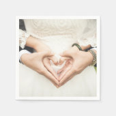 Harten in onze handen bruiloft servet (Voorkant)