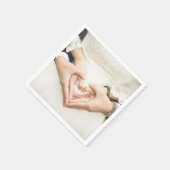 Harten in onze handen bruiloft servet (Hoek)