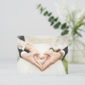 Harten in Onze Handen Huwelijk Briefkaart (Staand voorkant)