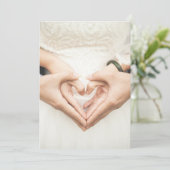 Harten in Onze Handen Huwelijk Kaart (Staand voorkant)