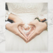 Harten in Onze Handen Huwelijk Wijn Etiket (Enkel label)