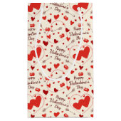 harten in rode en witte valentijn klein cadeauzakje (Achterkant)