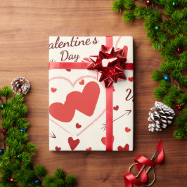 harten in rood en wit verpakkingspapier cadeaupapier